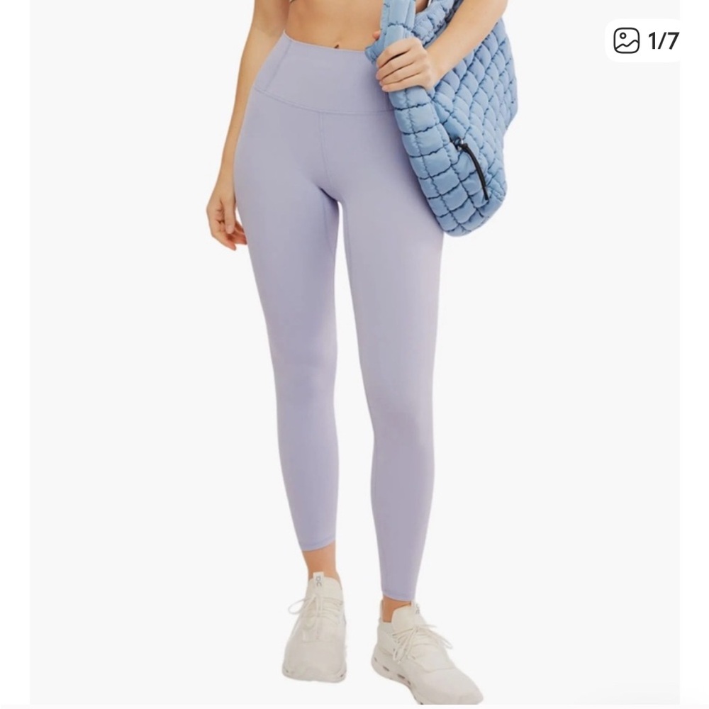 Free People Movement Never Better 7/8 High Rise Leggings - Platinum Size M - NWT